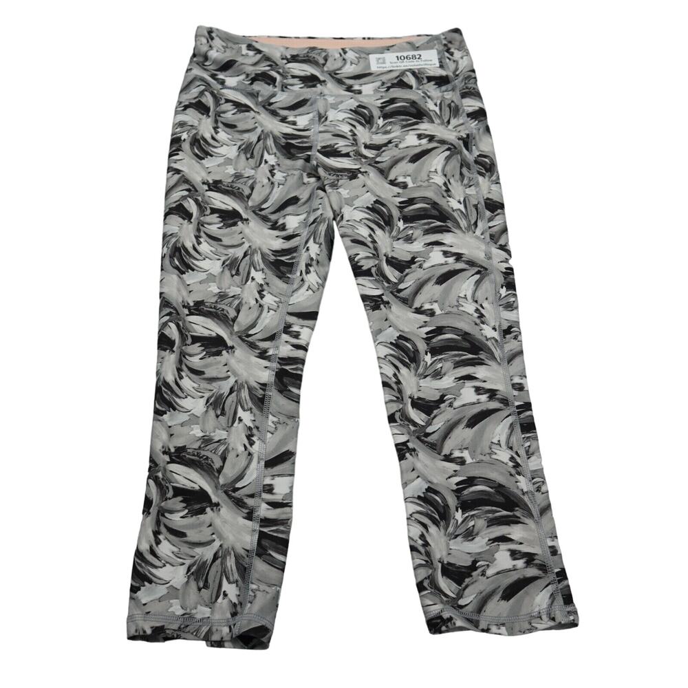 Marika Sport Pants Womens Medium 8-10 Gray Casual Activewear Athletic Cropped